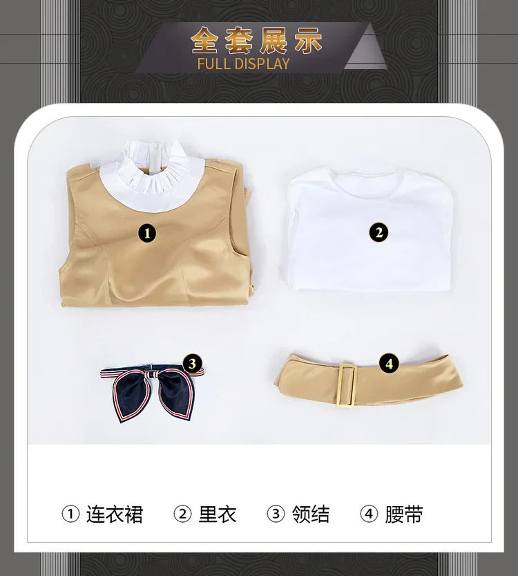 Movie New M3gan 2 Cosplay Costume M3gan Dress, tie, belt, socks set Halloween party casual women's man fashion uniform