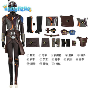 Carnival Halloween Masquerade Clothes New TV Show Hero Sabine Wren Cosplay Costume Complete Set Outfit With Flight Suit Armor