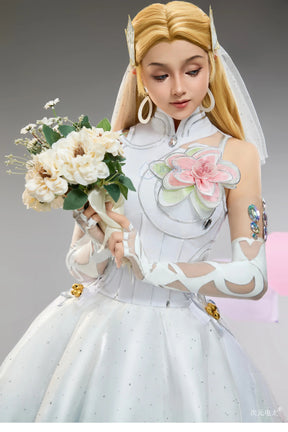 Invisible Woman Susan Storm Richards Cosplay Rivals Costume Halloween Party Women Fantasy Wedding Dress Gloves Socks Sexy Set