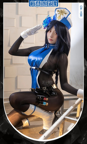 Game GODDESS OF VICTORY: NIKKE Cosplay Nlkke Meideng Ice Rose Costume Halloween party sexy dress uniform props accessories set