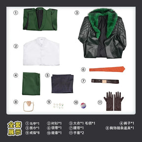 Game Rivals Loki Cosplay Fantasy Battle Suit President Costume Adult Men Roleplay Fantasia Outfits for Halloween