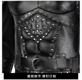 Witcher 3:Wild Huntc Geralt Cosplay Geralt Costume Handsome leather men set accessories props complete Halloween party uniform