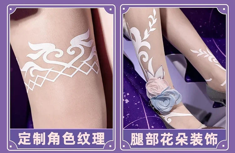 Shusheng-R Honkai: Star Rail Cyrene Women Elegant Dress Uniform Cosplay Costume Headwear props Halloween Party Role Play Outfit