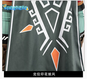 Kingdom Cosplay Disguise Link Hylian Cosplay Costume Hylian Tunic Hood Design Outfit and Accessories Custom Size for Man