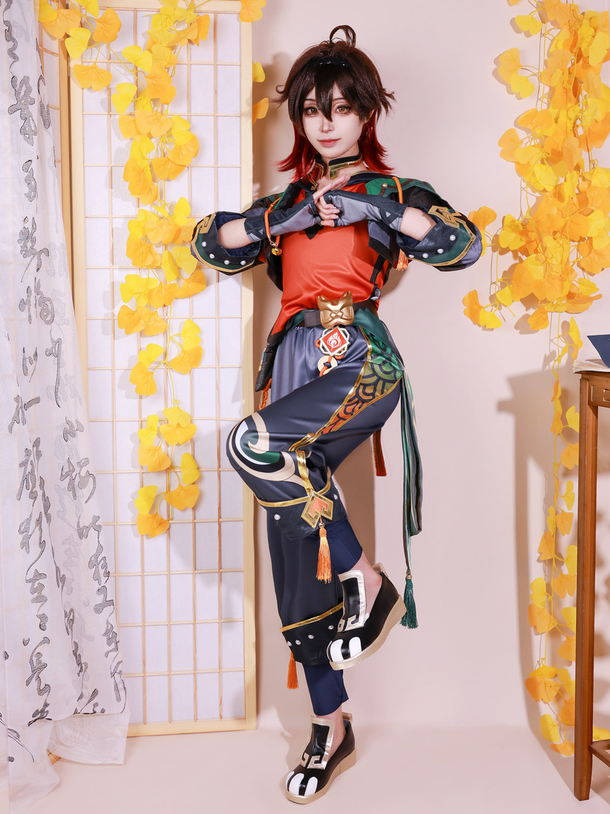 Gaming Cosplay Costume Wig Game Impact Liyue Jiaming Cosplay Outfits for Party Carnival Costumes