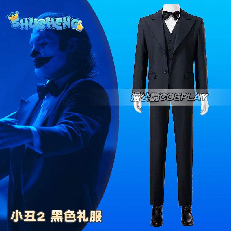 Joker Costume Adults Suitable for Halloween Party Carnival Stage Performance White Cosplay Costume