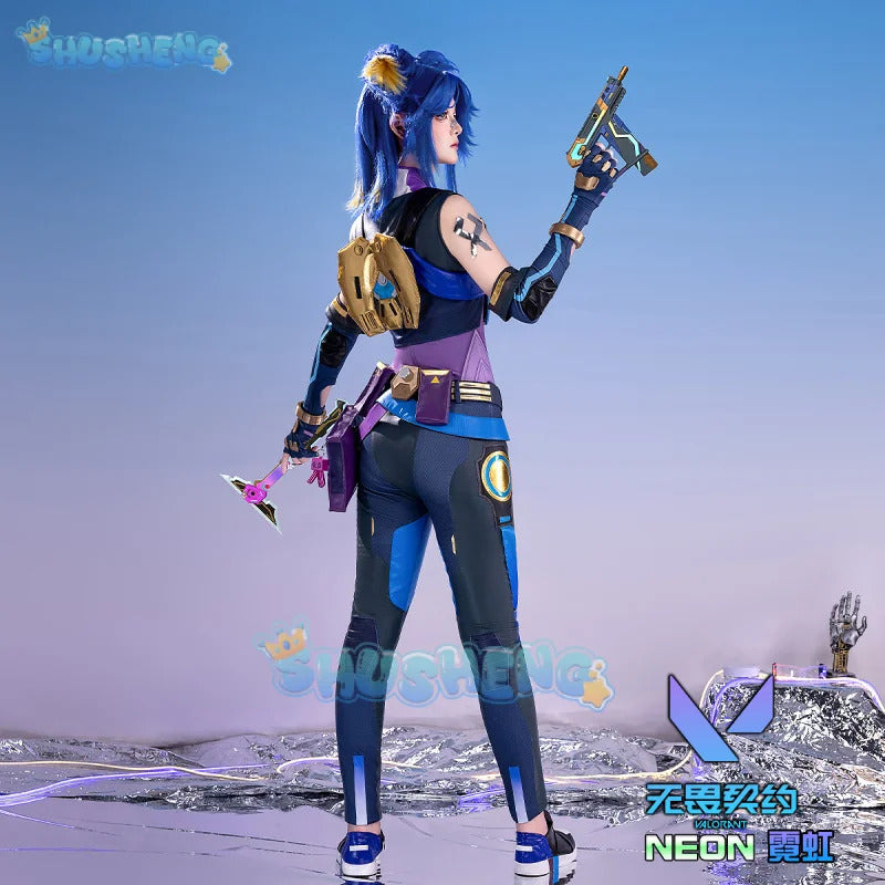 VALORANT Neon Cosplay Costume Uniform Halloween Carnival Party Christmas Play Role Clothes Clothing for Men Women