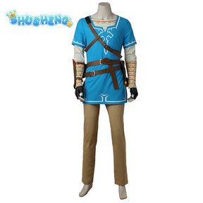 Game The Legend of Zelda Cosplay  Link Costume Shirt Cloak Accessories Sets Adult Kids Outfit For Carnival Party