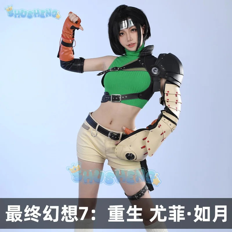 Final Fantasy 7 Yuffie Kisaragi Cosplay Costume Cos Game Anime Party Uniform Hallowen Play Role Clothes New Full