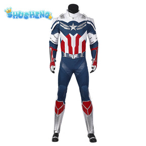 New Captain America Cosplay Costumes The Falcon And The Winter Soldier Jumpsuit Halloween Carnival Comic-con Masquerade Props