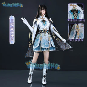 Shusheng Love And Deepspace Heroine LiuYunWanFeng Game Suit Gorgeous Dress Uniform Cosplay Costume Halloween Party Outfit Women