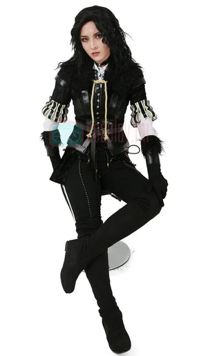 Game Witcher 3 Wild Hunt Cosplay Yennefer of Vengerberg Costume Halloween party fashion leather jacket vest gloves pants suit