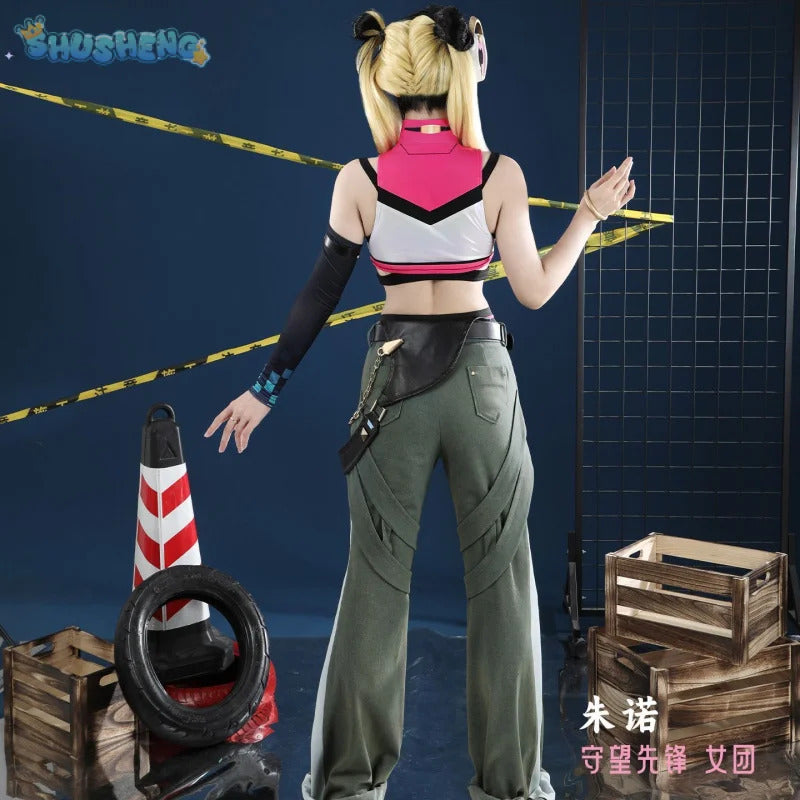 Game Juno OVERWATCH2 Cosplay Costume Halloween party casual men women uniform jacket strapless pants prop set