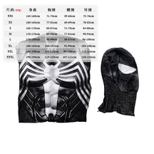 Adults Black Costume Venom Symbiote 2 Spiderman Cosplay SuperHero Cosplay Zentai Men Boys Bodysuit Party JumpSuit