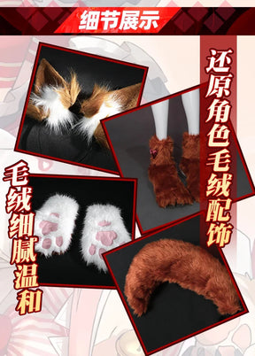 New Tamamo Cat Fate/Grand Order Cosplay FGO Costume Woman Man Halloween maid dress ear foot glove tail full set Lolita uniform