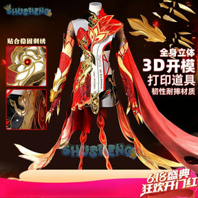 Anime game honkai impact 3 Fu Hua Fuka ceremonial dress sexy Halloween Carnival role cosplay costume complete set