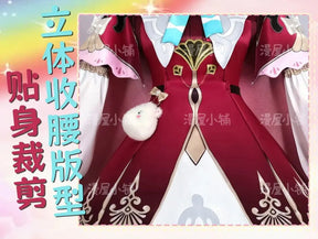 Shusheng-N Honkai Star Rail Hyacine Cosplay Costume Dress Hat Uniform Amphoreus Carnival Halloween Party for Women Girls Props