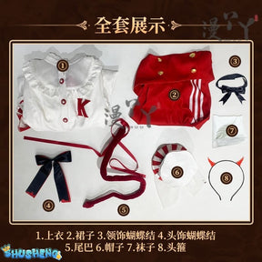 Game Identity V Vera Nair Miss K Cosplay Costume Lace Lolita Dress Women's Dress Anime Perfumer Role-play Wig Shoe Prop Suits