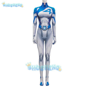 Invisible Woman Cosplay Costume Susan Uniform Halloween Carnival Party Christmas Play Role Clothes Clothing