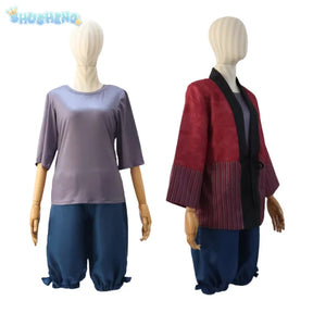 Anime DAN DA DAN Hashaka Baba Cosplay Highway Baba Costume Halloween Party New Coat Pants Set Men Women Casual Uniform S-XXL