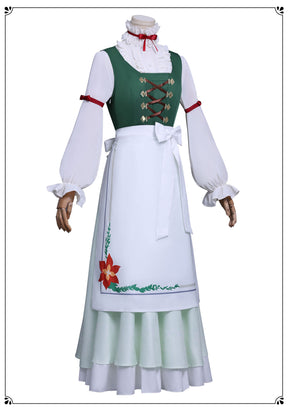 New Frieren Beyond Journey's End Stark Collaboration Cosplay Costume Wigs Dress Apron Full Set Halloween Anime Daily Outfit