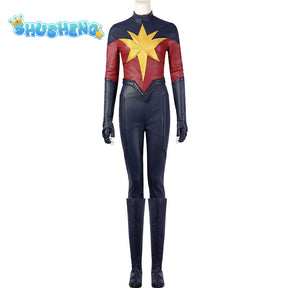 Carol Cos Danvers Cosplay Costume Jumpsuit Disguise Adult Women Outfits Superhero Female Fantasia Halloween Carnival Party Suit