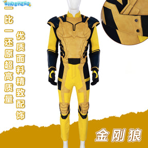 Wolf Logan Wolverene Cosplay Costume 2024 Movie Dead Cosplay Pool Roleplay Jumpsuit Superhero Outfits Men Halloween Party Suit