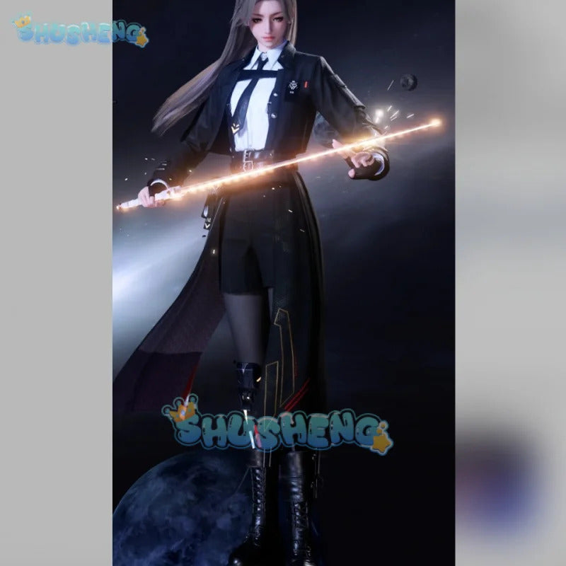 Love and Deepspace Heroines Cosplay Costume Breaking Night Shadow Combat Suit Uniform Halloween Party for Women Men Carnival