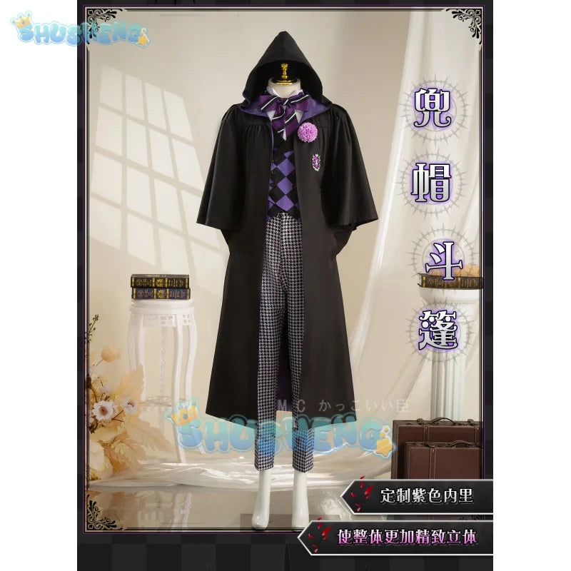 Guregori Baiore cosplay Black Butler 4 Cosplay Costume Boarding School Gregory Violet Uniform Suit Halloween Anime Clothing Full