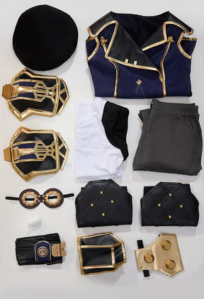 Vi heroine LOL Cosplay Arcane Season 2 costume Party Christmas Fashion Set and Accessories Props Men's and Women's Vi Uniform