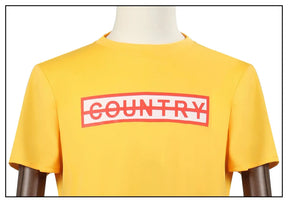 Taro Sakamoto Cosplay Anime Costume Sakamoto Days Yellow T-shirt Green Apron Glasses Halloween Party Women Men Shusheng
