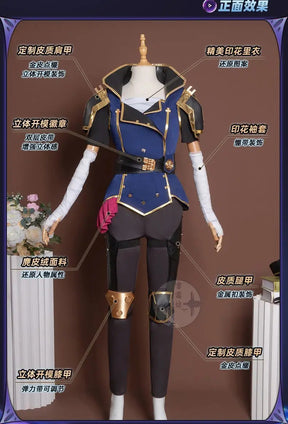 Shusheng lol arcane Season 2 VI Caitlyn cosplay costume uniform Halloween Carnival Party Christmas play rode clothing