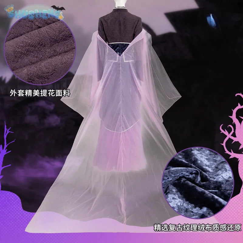 Movie Agatha Harkness Cosplay Agatha Cos All Along Costume New Elegant Dress Coat Shawl Accessories Set Christmas Party Full Set