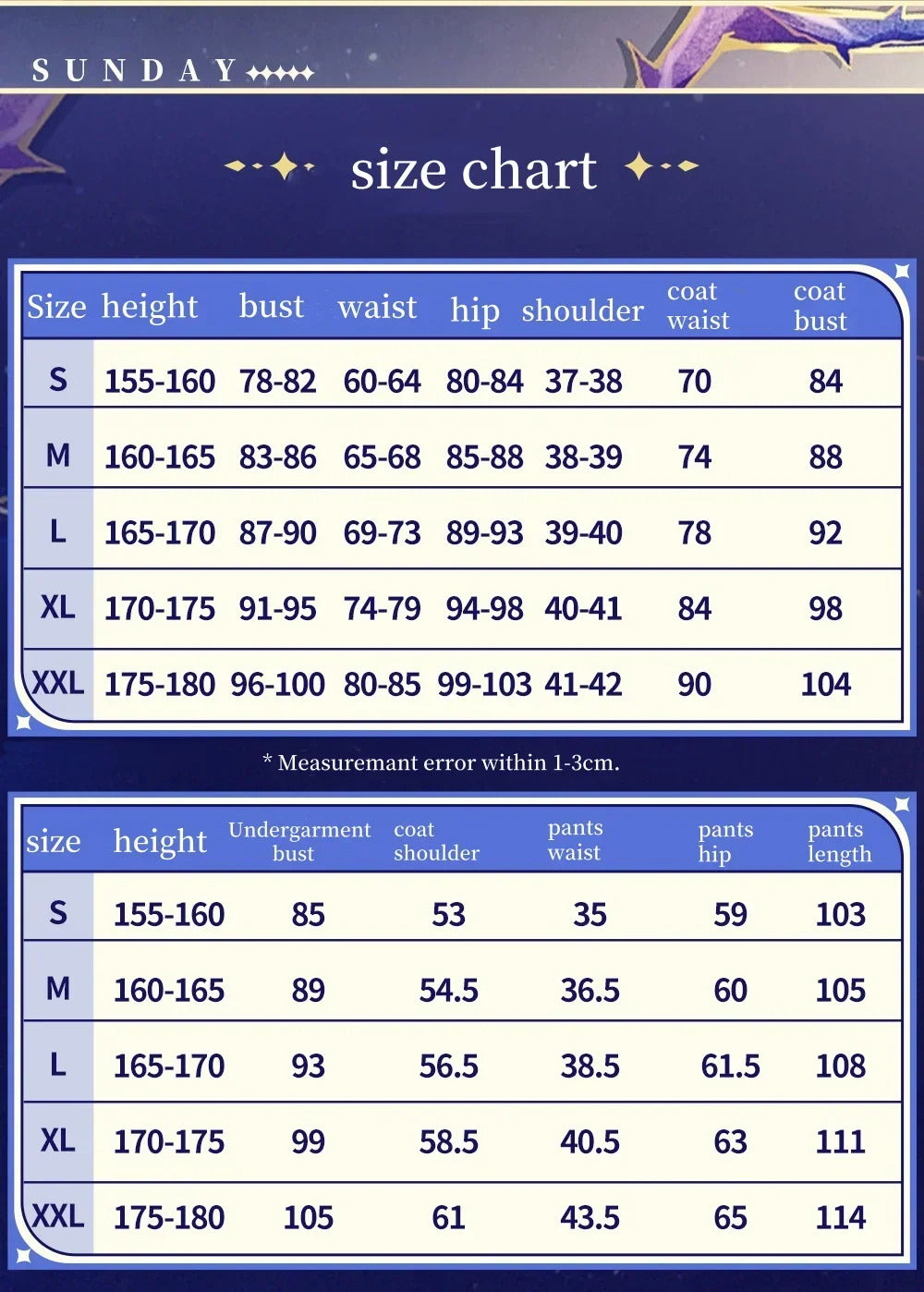 Shusheng Honkai: Star Rail Sunday Cosplay Costume Uniform Halloween Carnival Party Christmas Play Role Clothes Clothing for Men