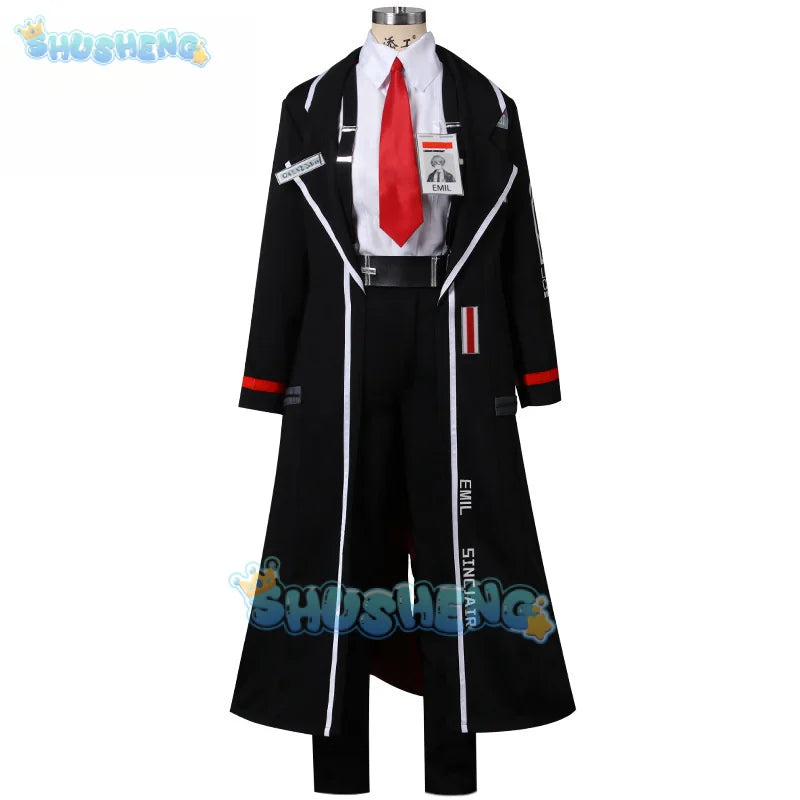 Game Limbus Company Sinclair Cosplay Costume SINCLA Uniforms Black Outfits Halloween Carnival Party Suit Unisex Anime Cosplay