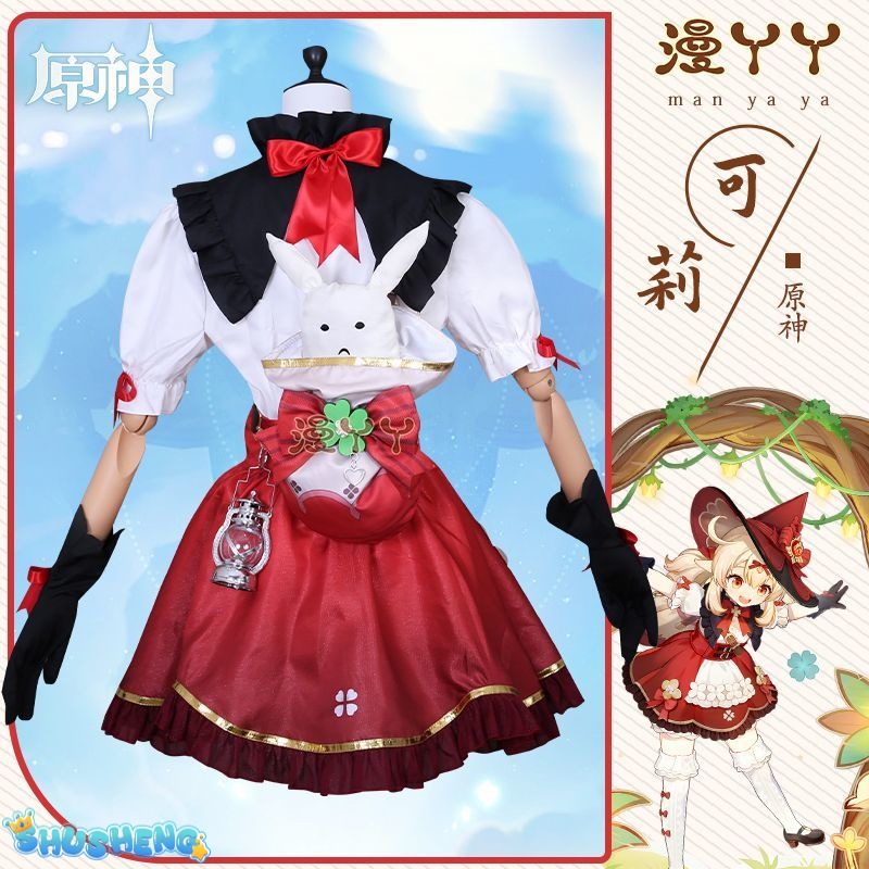 Klee Blossoming Starlight Cosplay Genshin Impact Klee New Skin Cosplay Wig Halloween Party Outfits for Girls