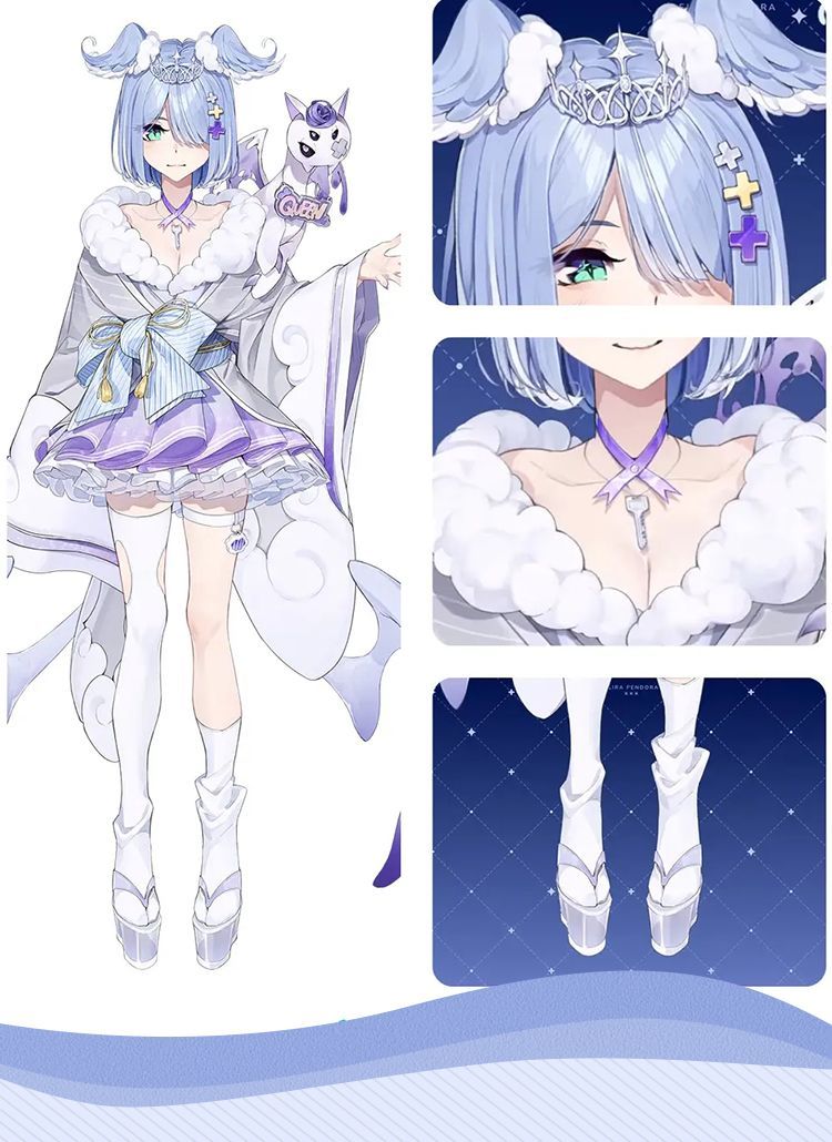 Virtual YouTuber VTuber Elira Pendora NIJISANJI EN LazuLight Cosplay Costume Anime Sexy Woman Kimono Lolita Dress Halloween Suit