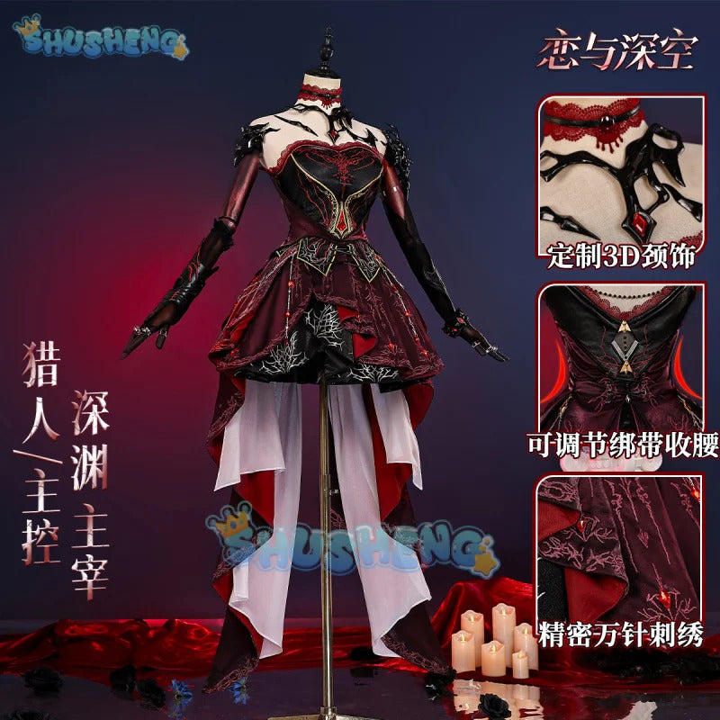 Love and Deepspace Heroines Cosplay Costume Abysm Sovereign Dress New Combat Outfit Hunter Uniform Tail Halloween Women Girls