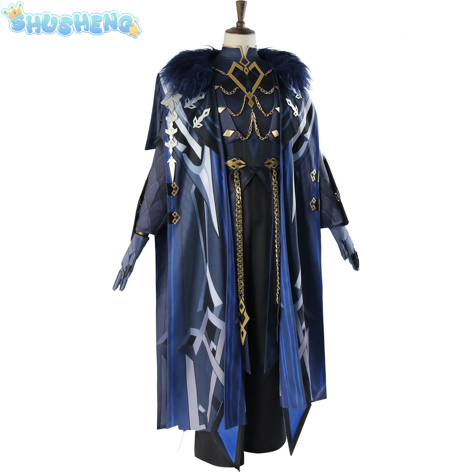 Genshin Impact Il Capitano The Captain Cosplay Costume Cloak Uniform Mask Eleven Fatui Harbingers Natlan Halloween for Women Men