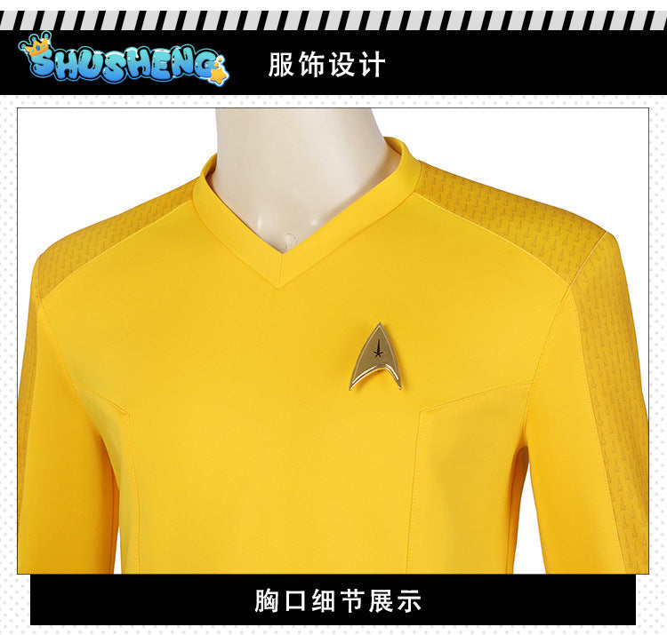 Star Movie Cosplay Trek Generations Coat Strange New Worlds Captain Christopher Pike Shirt Uniform Costume Party Carnival Suit