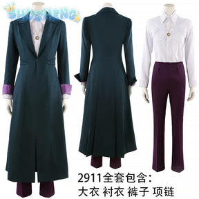 Agatha Harkness Cosplay Prof. Emeritus Harkness Costume Movie coat shirt pants necklace carnival party men women suit uniform