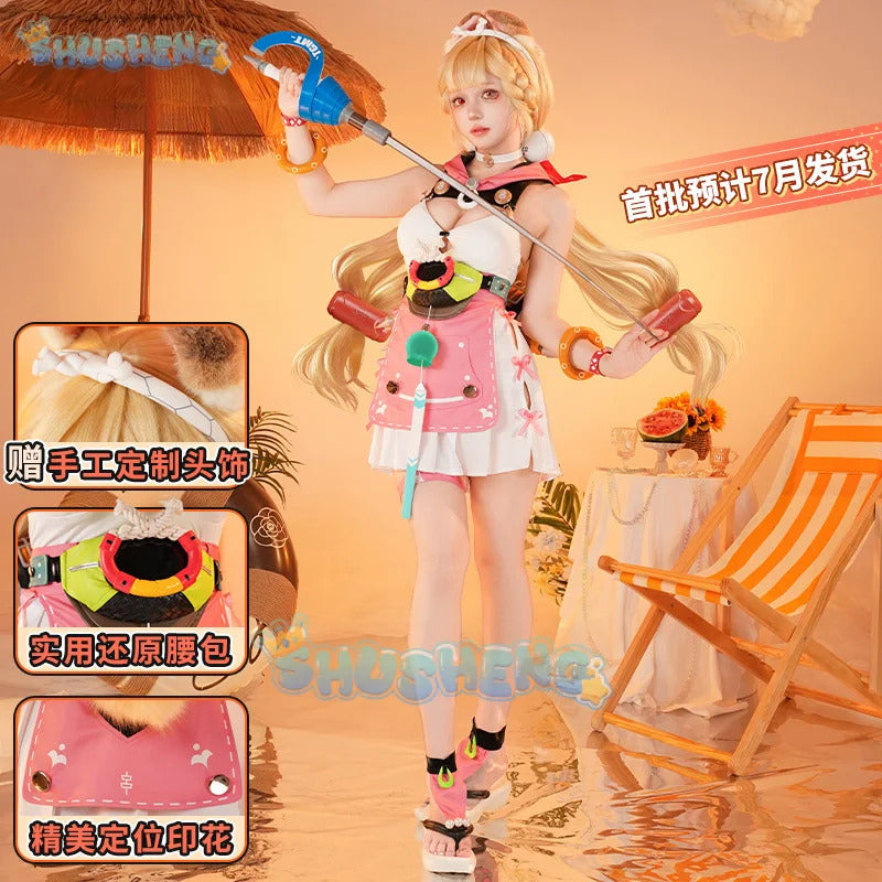 Zenless Zone Zero Alice Thymefield Swimsuit Cosplay Costume Swimsuit Halloween Carnival Party Christmas Play Role Clothing