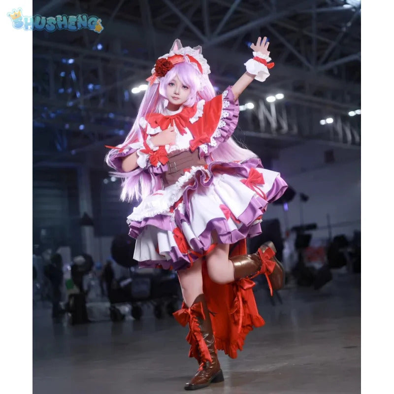 Manaka Laala cosplay 10th Anniversary Christmas red lolita dress Anime Pripara costume party gift girl accessories sweet new set