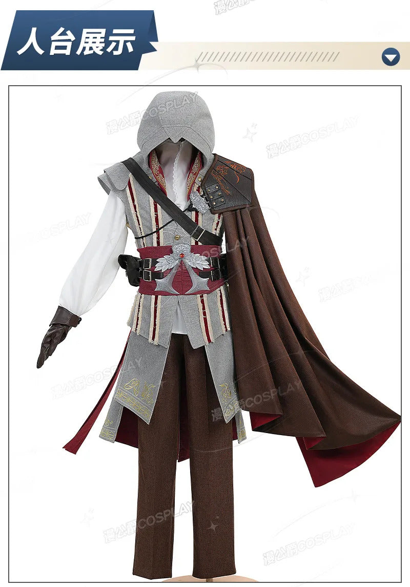 Shusheng-R Assassin's Creed 2 Ezio Auditore Full Set Uniform Cosplay Costume