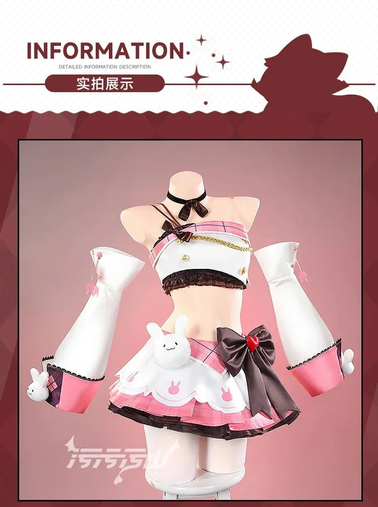 Game Azur Lane USS Laffey Cosplay Costume Halloween Carnival New Pink Song Dress Accessories Props Wig Uniform Women's Sweet Set