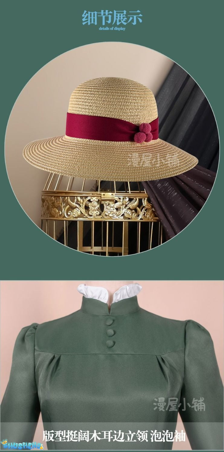 Anime Howl Cosplay Costume Sophie Dresses Hatter Costume Long Dress Apron Women Halloween Costume