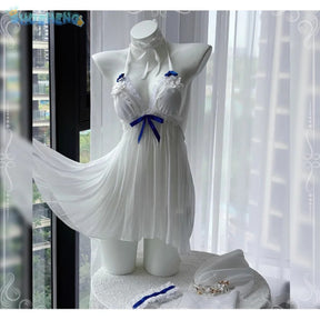 Game Azur Lane Shinano Cosplay Costume Halloween party women sexy white dress accessories prop set beach vacation swimsuit