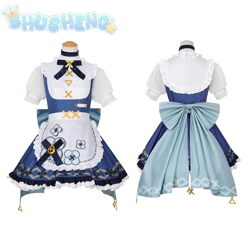 Game Genshin Impact Faruzan Cosplay New Sweet Maid Dress Party Carnival Lolita Uniform Large bow tie Accessory girl Faruzan Set