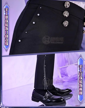 Love and Deepspace Rafayel Boundless Seas Cosplay Costume Birthday Suit Uniform Ring Halloween Party for Women Men