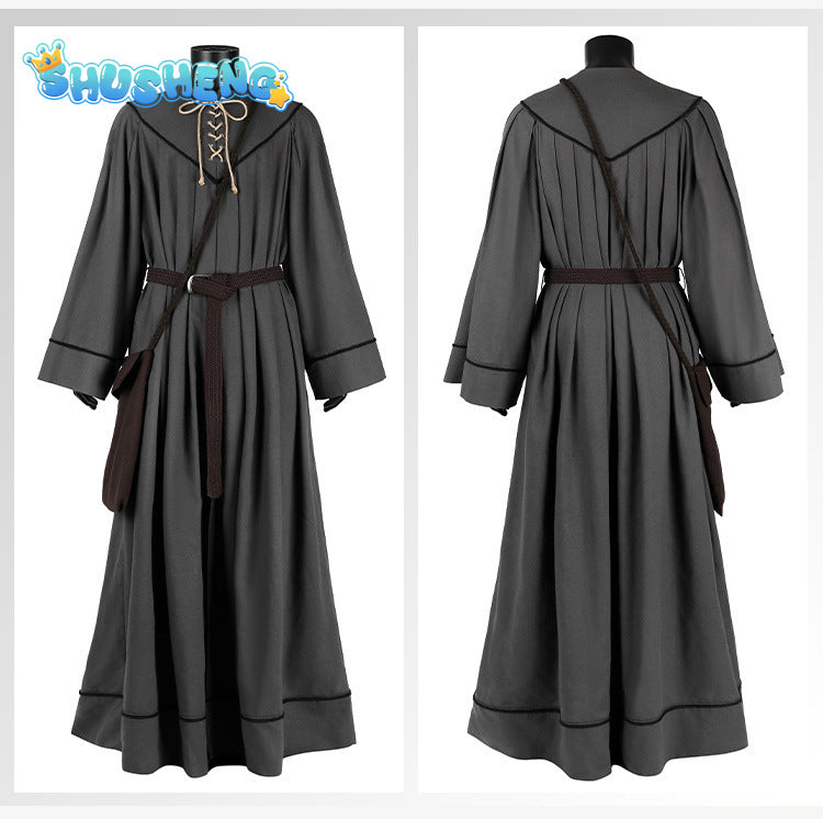 Movie Gandalf Cosplay Costume Anime Sorcerer Cos Uniform Halloweeen Carnival For Men Women Cloak Cape Hat Suit Perform Clothes